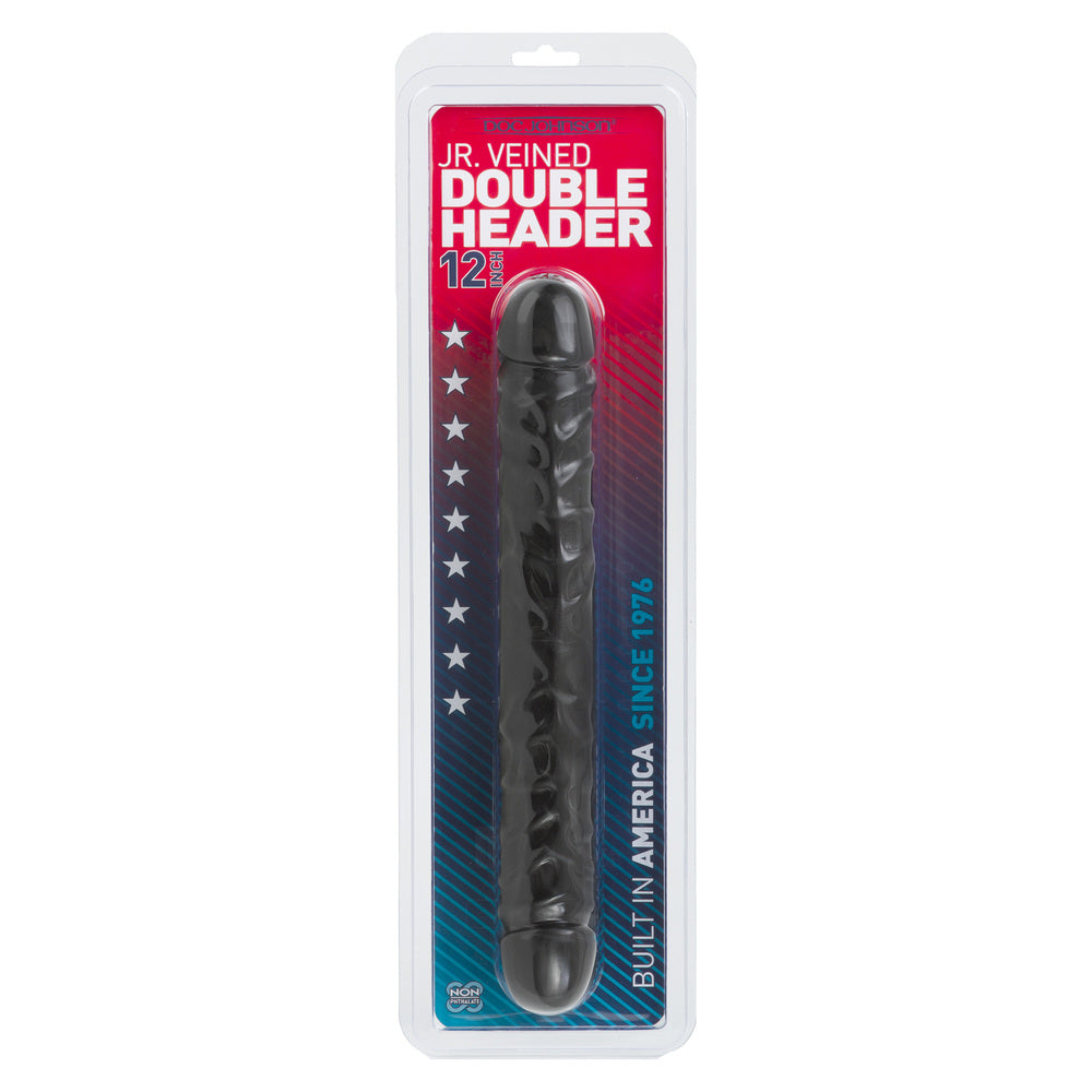 Jr Veined Double Header 12 Inch Bender Dong Black