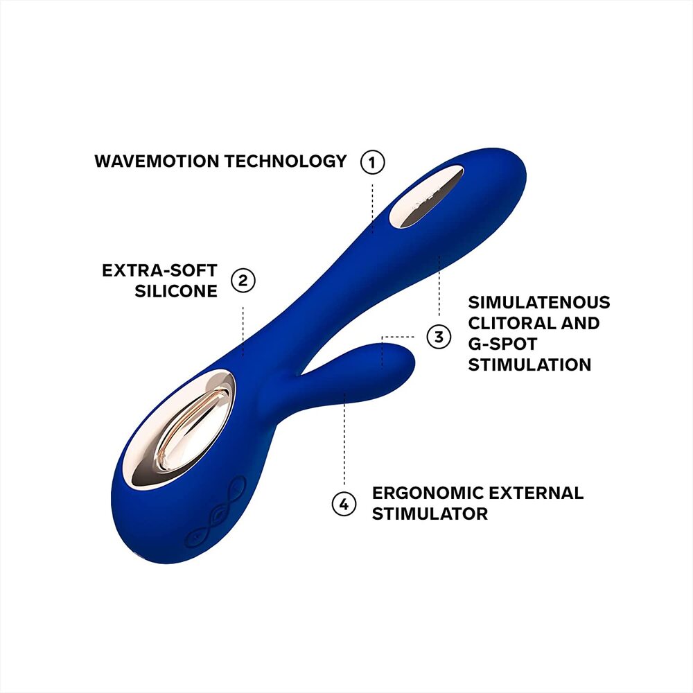 Lelo Soraya Wave Midnight Blue Dual Rechargeable Vibrator